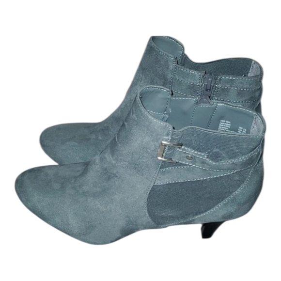 Dexflex Comfort Shoes Womens Size 8-1/2 8.5 Gray ' Suede '  Ankle Heeled… - Picture 1 of 13